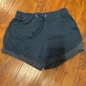 Navy blue athletic shorts